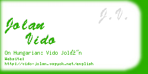 jolan vido business card